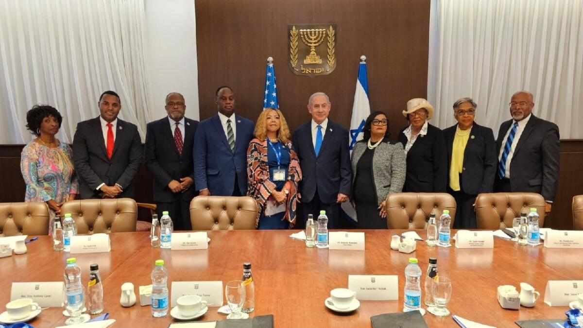 Members of the Congressional Black Caucus meet with Israeli Prime Minister Benjamin Netanyahu this week in Jerusalem.