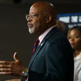 Rep. Glenn Ivey (D-Md.) addresses reporters during a press conference on Thursday, July 27, 2023 to discuss the state of race and democracy in America with members of the Congressional Black Caucus.