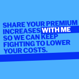 Blue background and navy blue text.