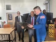 Glenn Ivey at DuVal High School with NASA Astronaut Kjell Lindgren