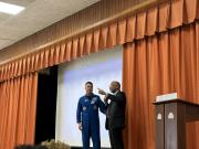 Glenn Ivey at DuVal High School with NASA Astronaut Kjell Lindgren