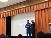 Glenn Ivey at DuVal High School with NASA Astronaut Kjell Lindgren
